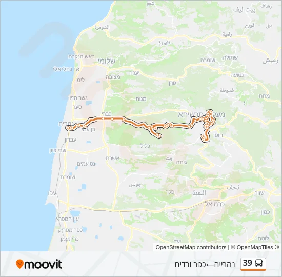 39 Bus Line Map
