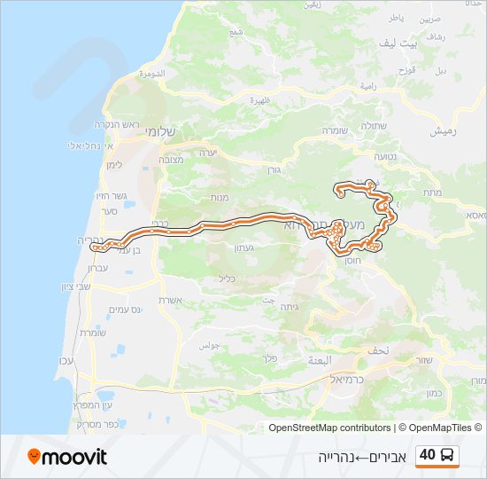 40 Bus Line Map