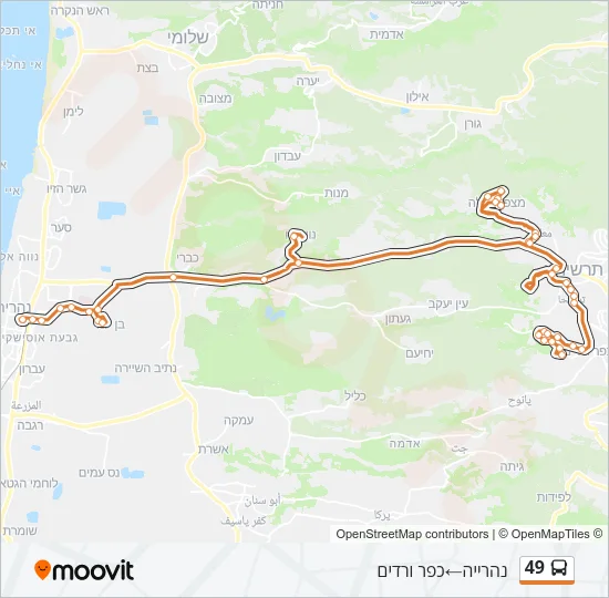 49 Bus Line Map