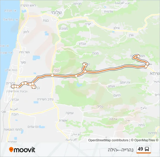 49 Bus Line Map
