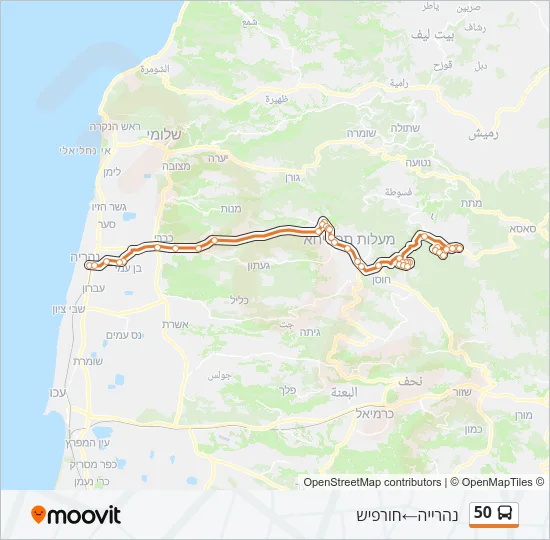 50 Bus Line Map