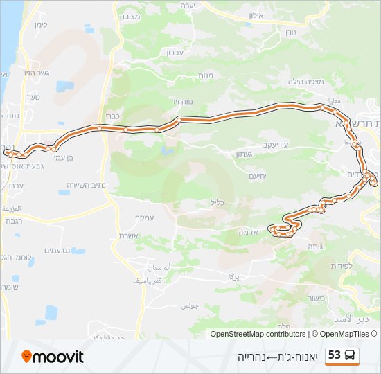 53 Bus Line Map