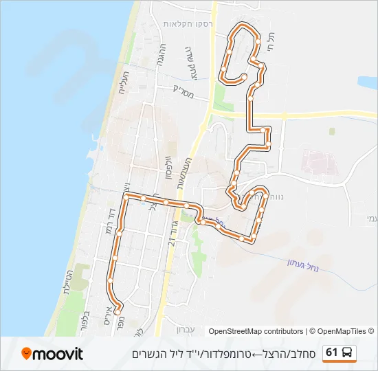 61 Bus Line Map