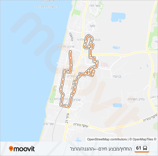 61 Bus Line Map