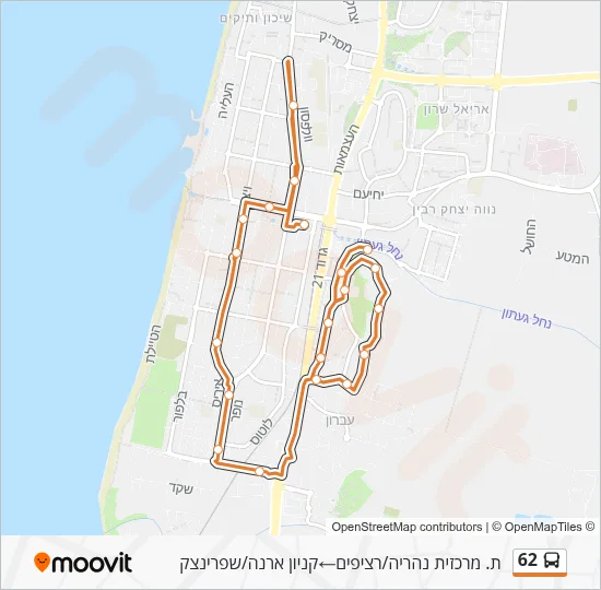 62 Bus Line Map