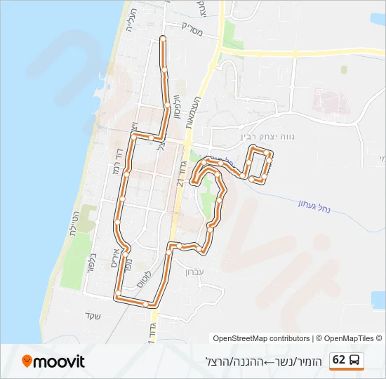 62 Bus Line Map