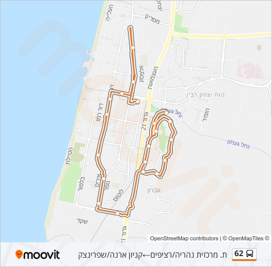 62 Bus Line Map