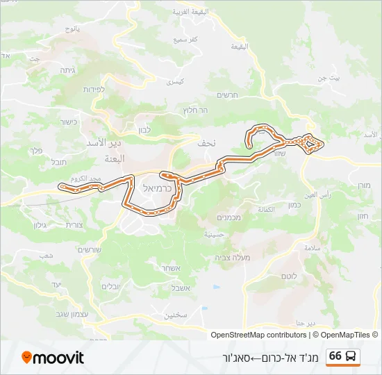 66 Bus Line Map
