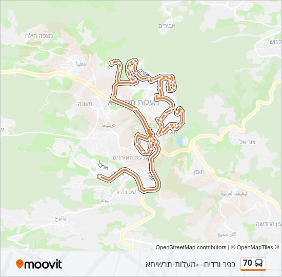 70 Bus Line Map