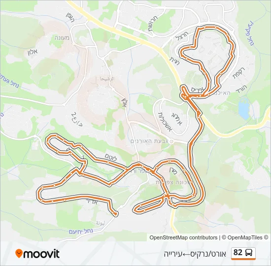 Автобус 82: карта маршрута