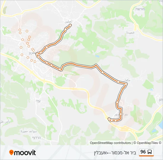 96 Bus Line Map