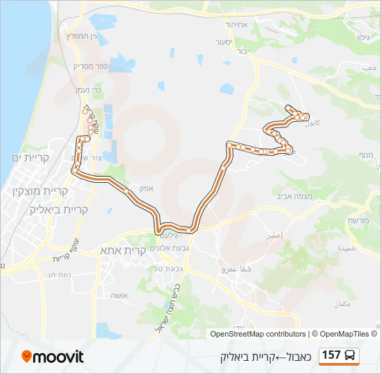 157 Bus Line Map