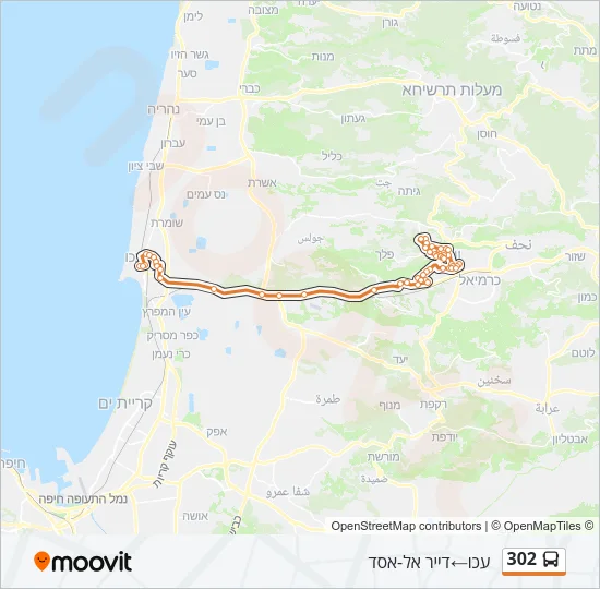 302 Bus Line Map
