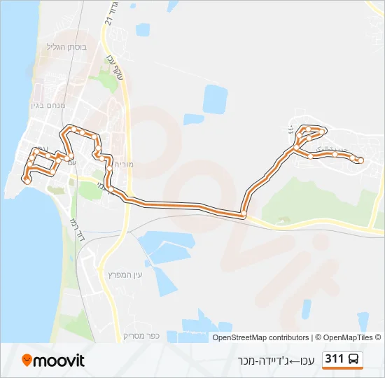 311 Bus Line Map