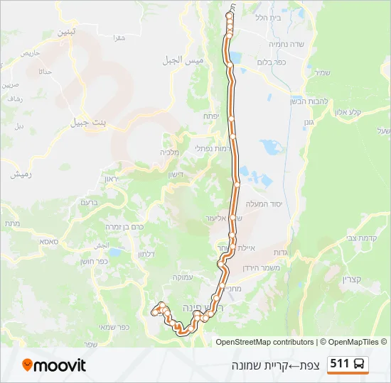 511 Bus Line Map