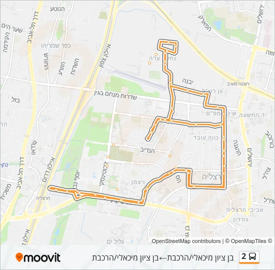 2 Bus Line Map