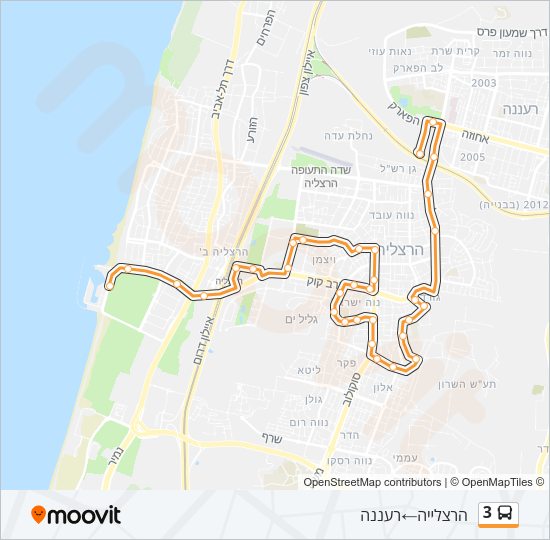3 Bus Line Map
