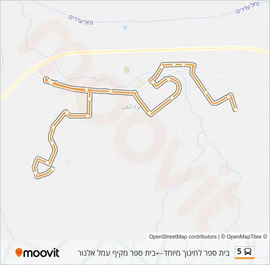 5 Bus Line Map