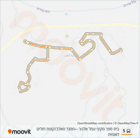 5 Bus Line Map