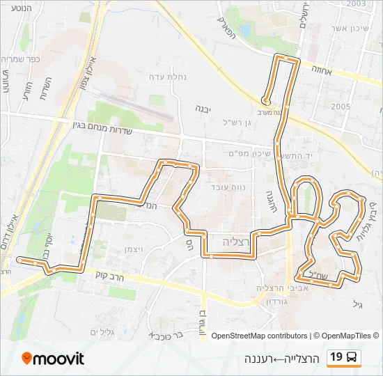 19 Bus Line Map