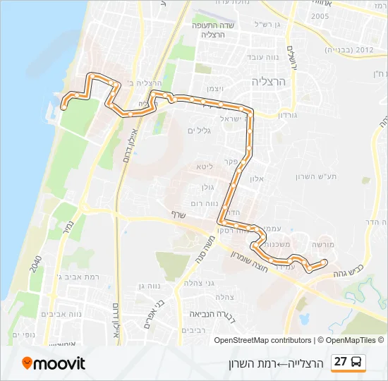 27 Bus Line Map