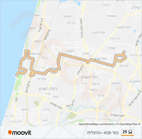 29 Bus Line Map