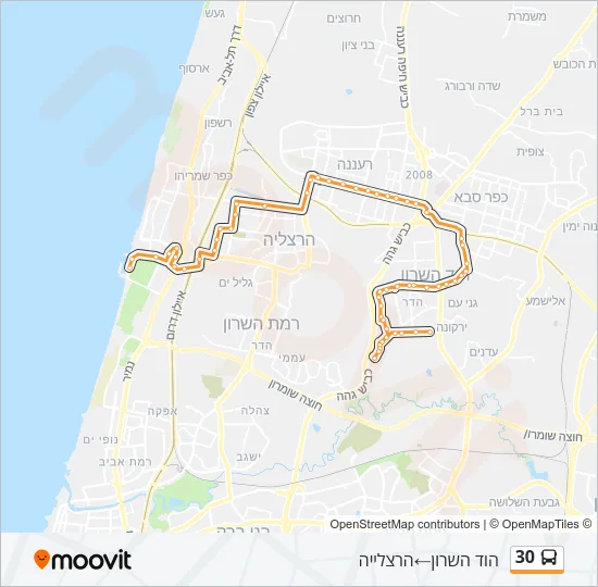 30 Bus Line Map
