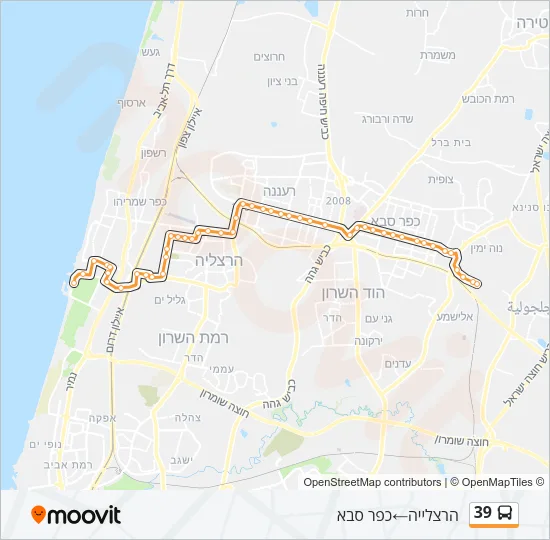 39 Bus Line Map