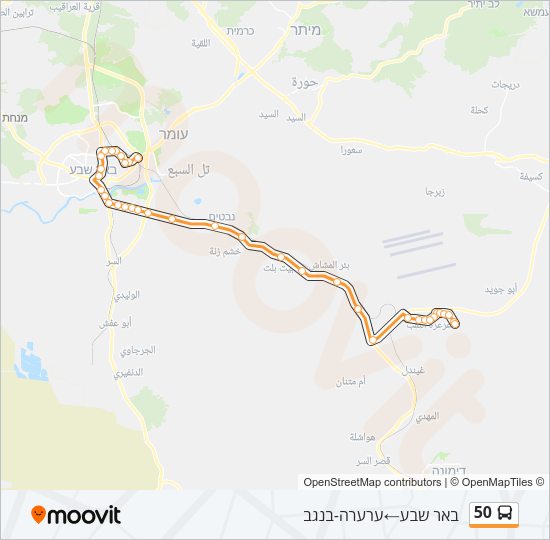 50 Bus Line Map