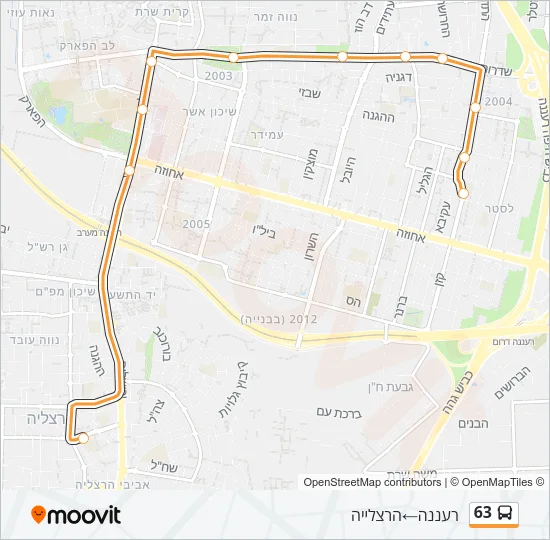63 Bus Line Map