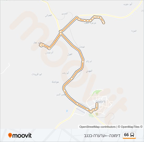 66 Bus Line Map
