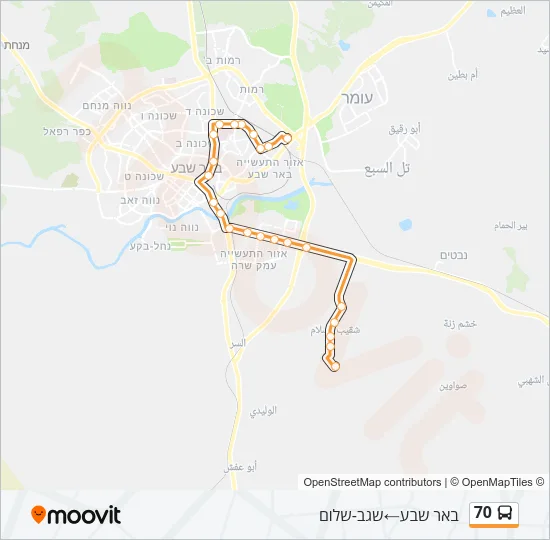 70 Bus Line Map