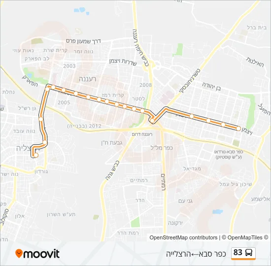83 Bus Line Map
