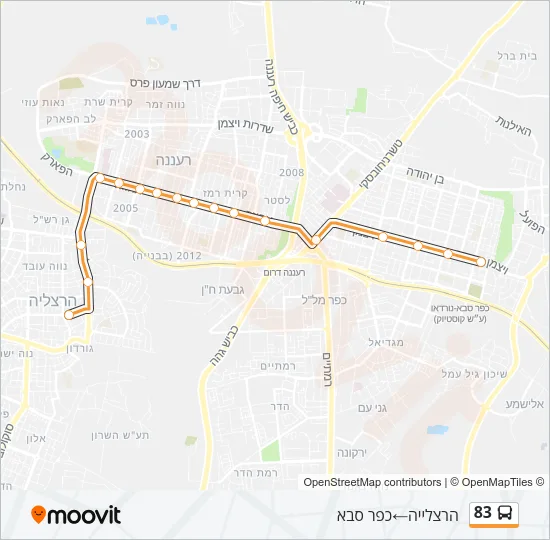83 Bus Line Map