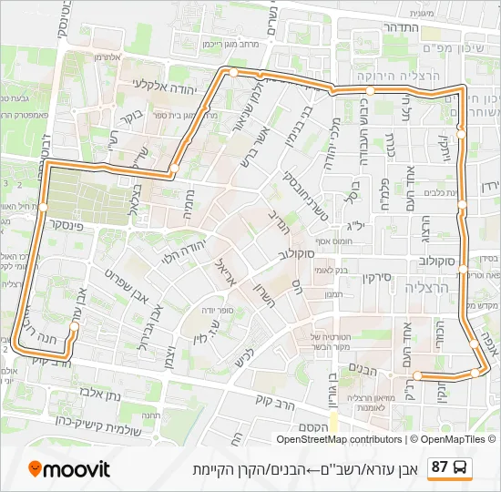 87 Bus Line Map