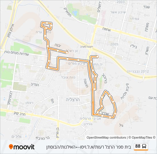 88 Bus Line Map