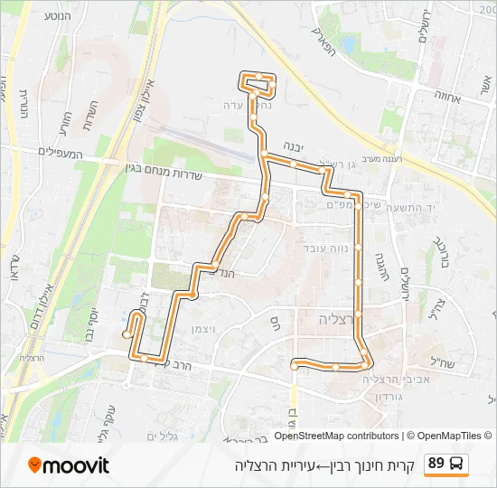 89 Bus Line Map
