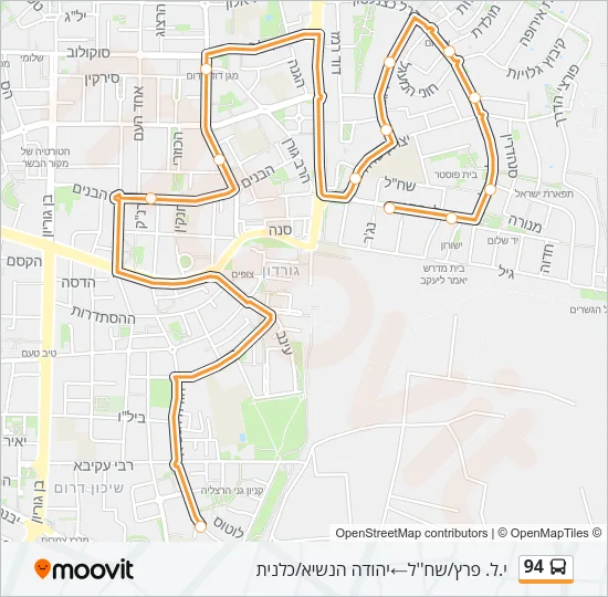 94 Bus Line Map