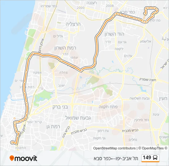 149 Bus Line Map