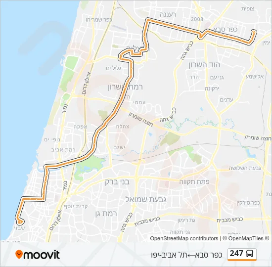 247 Bus Line Map
