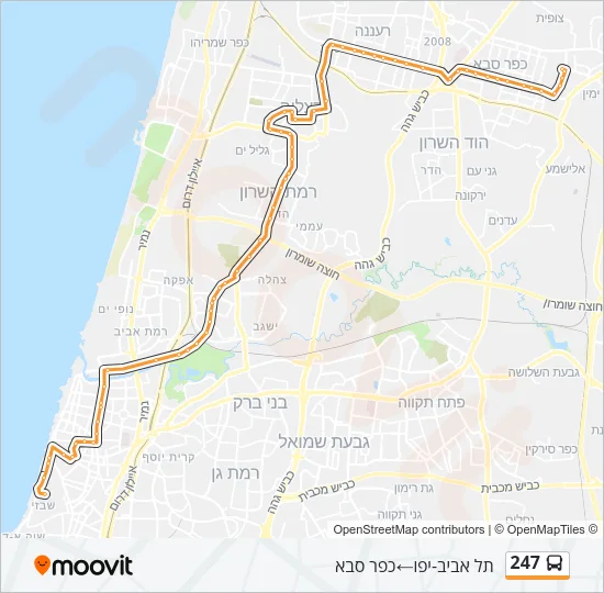 247 Bus Line Map