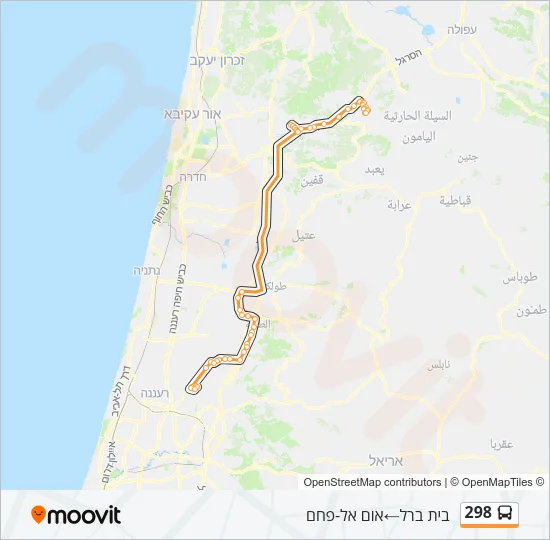 298 Bus Line Map