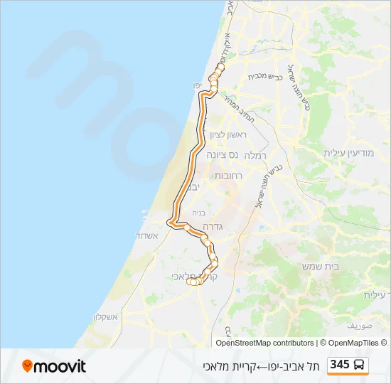 345 Bus Line Map