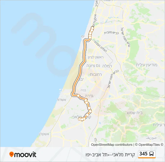 345 Bus Line Map