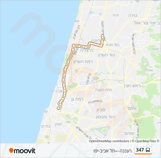 347 Bus Line Map