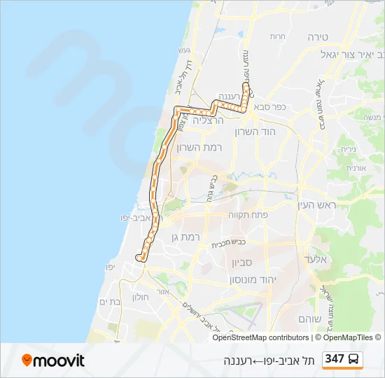 347 Bus Line Map