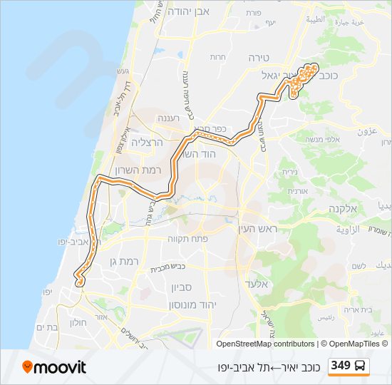 349 Bus Line Map