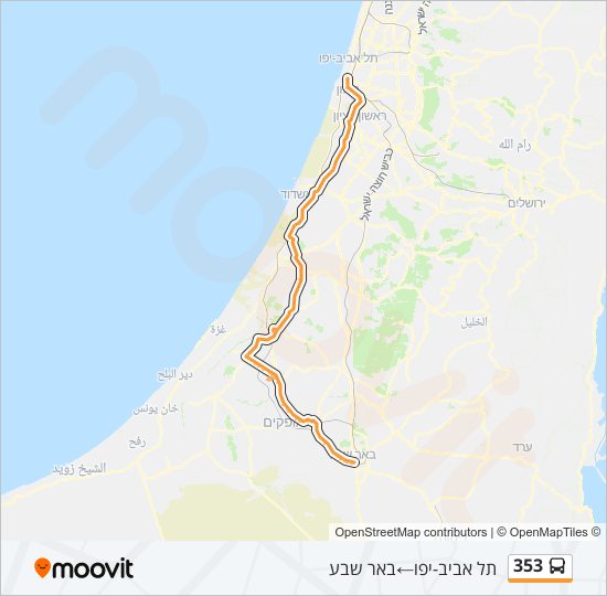 353 bus Line Map