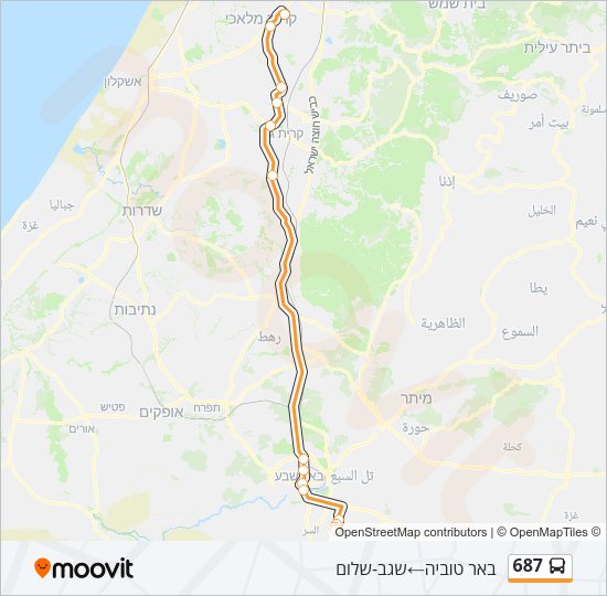 687 Bus Line Map