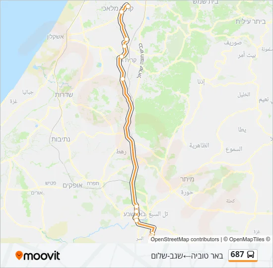 687 Bus Line Map